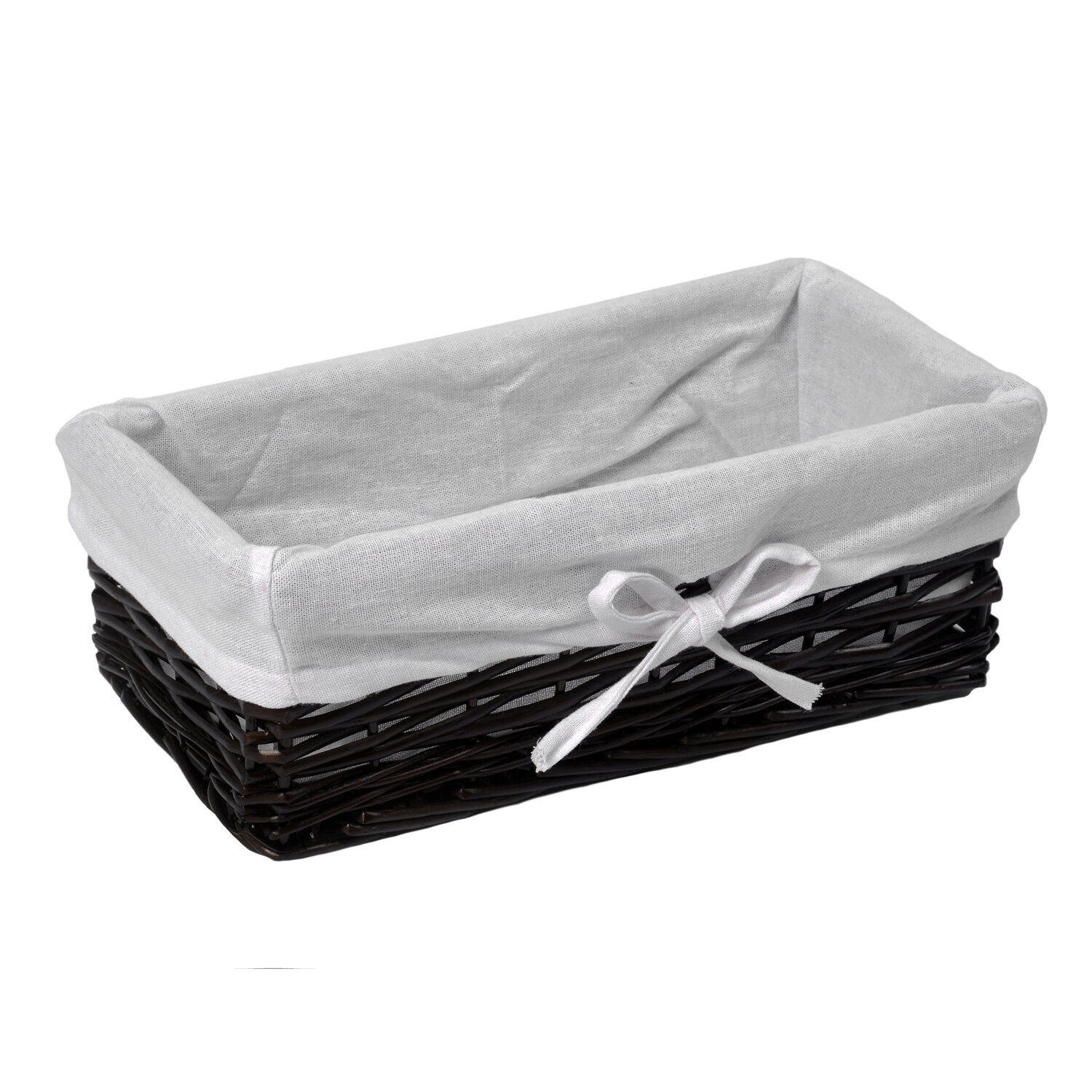 Изображение товара Корзина для белья WasserKraft Lossa WB-120-L большая белый темно-коричневый