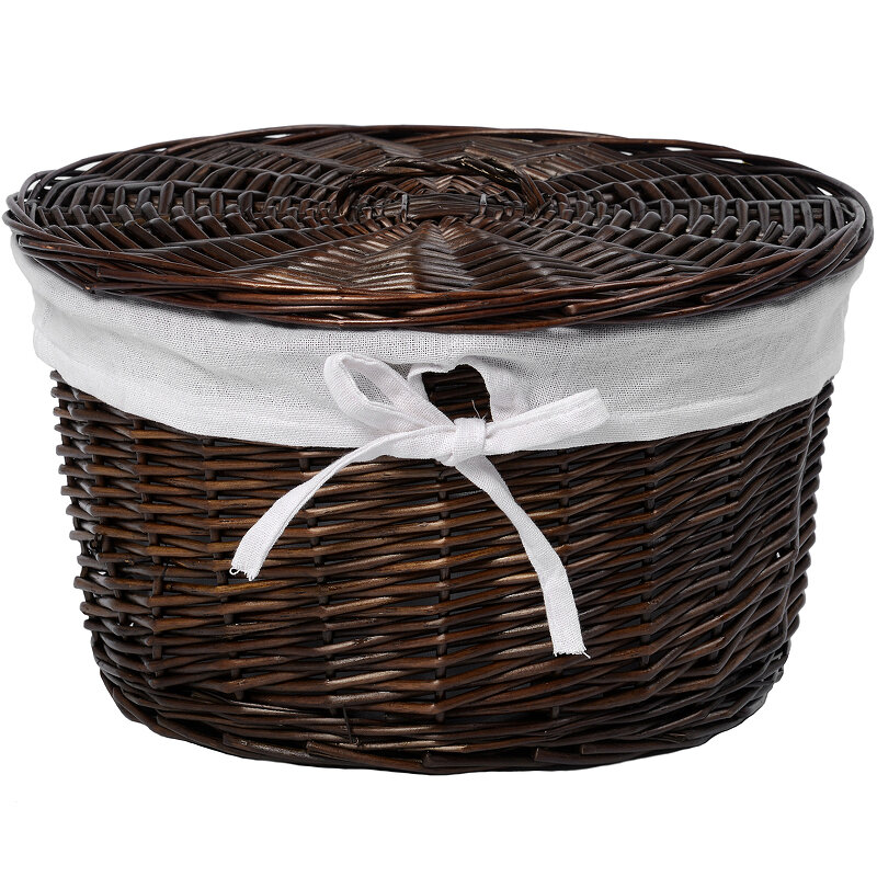 Изображение товара Корзина WasserKraft Donau WB-530-M для белья с крышкой средняя