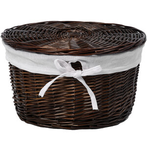 Изображение товара Корзина WasserKraft Donau WB-530-L большая для белья с крышкой