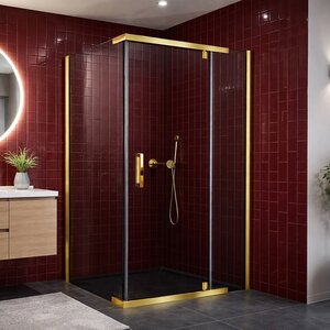Изображение товара Душевой уголок Royal Bath HPVD RB8110HPVD-T-GP, 110 x 80 см, стекло прозрачное, профиль золото полированное