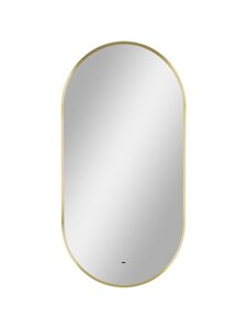 Изображение товара Зеркало Uperwood ZNext50100g, 50 х 100 см, с подсветкой, инфракрасный выключатель, антизапотевание, золотое