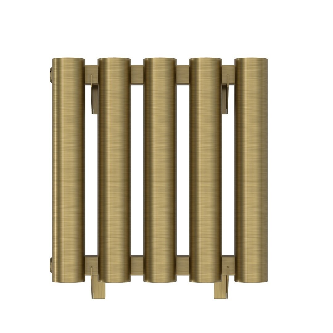 Изображение товара Радиатор трубчатый Сунержа Кумир-0 051-0340-3005, 5 секций, боковое подключение 30 см, состаренная латунь