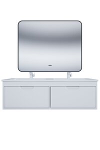 Изображение товара Тумба с раковиной Uperwood Modul KModul120W, 120 см, подвесная, белая матовая