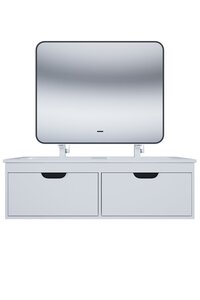 Изображение товара Тумба с раковиной Uperwood Modul KModul120WG, 120 см, подвесная, белая матовая/графит