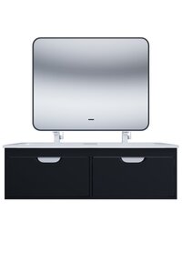 Изображение товара Тумба с раковиной Uperwood Modul KModul120B, 120 см, подвесная, черная матовая