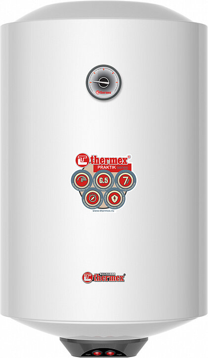 Изображение товара Электрический накопительный водонагреватель Thermex Praktik 80 V 1500-2500 Вт, 80л, настенный