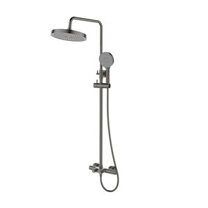 Изображение товара Душевая система Cezares RAIN1-CD-T-GM, термостатическая, цвет оружейная сталь