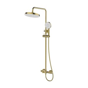 Изображение товара Душевая система Cezares RAIN1-CD-T-BORO, термостатическая, цвет золото брашированное