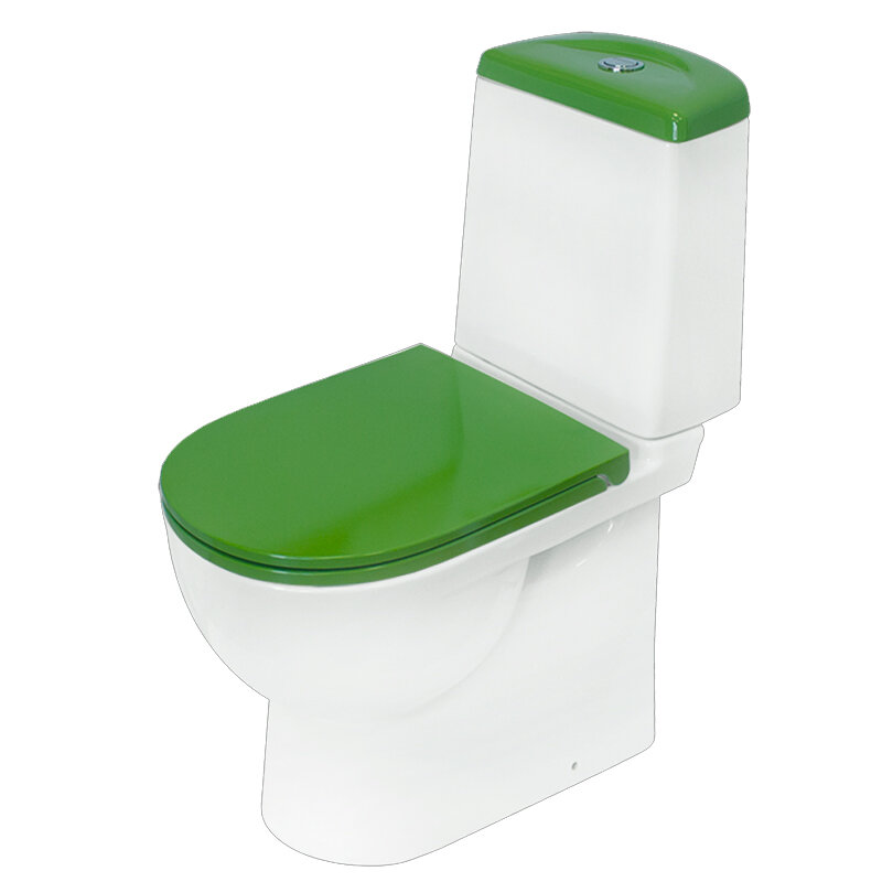 Изображение товара Напольный унитаз Sanita Luxe Best Color Motion Green с микролифтом и системой антивсплеск