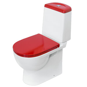 Изображение товара Напольный унитаз Sanita Luxe Best Color Motion WC.CC/Best/2-DM/RED.G/S1 Red, крышка микролифт
