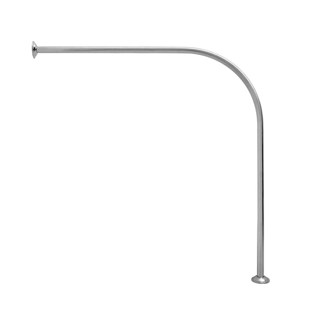 Изображение товара Карниз для ванны Aquanet 00184111, 90 x 90 см, Г-образный, цвет хром