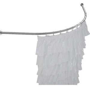 Изображение товара Карниз для ванны Aquanet 00235253, 100 x 100 см, полукруглый, цвет хром