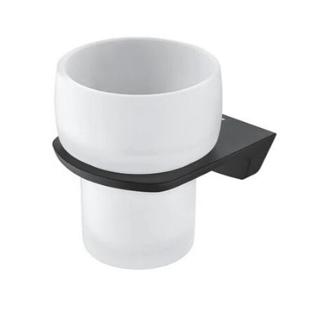 Изображение товара Стакан для зубных щеток WasserKRAFT Elbe K-7228 настенный черный/белый