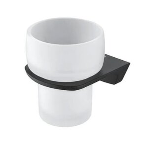 Изображение товара Стакан для зубных щеток WasserKRAFT Elbe K-7228 настенный черный/белый