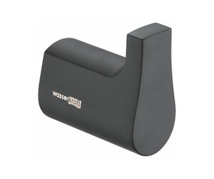 Изображение товара Крючок WasserKRAFT Elbe черный, металл, настенный, 60х60 мм, K-7223