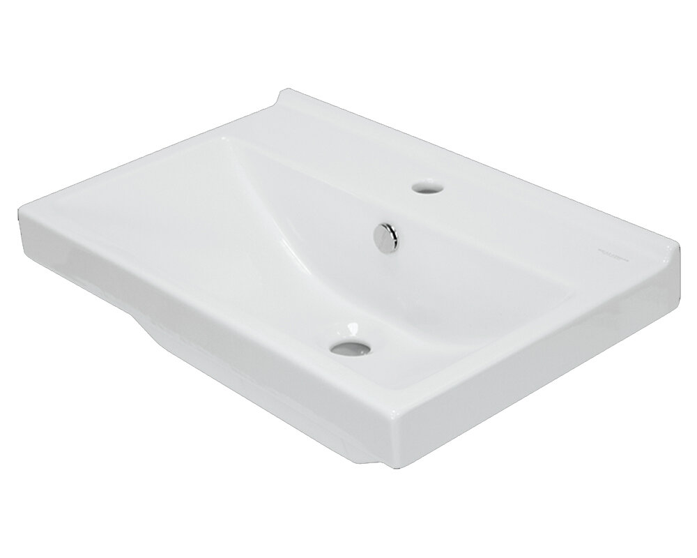 Изображение товара Раковина Sanita Luxe Fest 60x40.2 см фарфор белая с переливом угловая установка