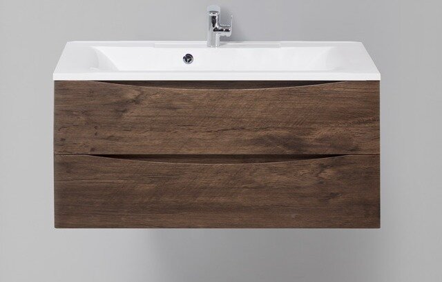 Изображение товара Тумба под раковину BelBagno Marino MARINO-1000-2C-SO-RW-P 100x44,5x55 см Rovere Moro