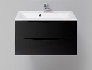 Изображение товара Тумба под раковину BelBagno Marino MARINO-700-2C-SO-NL-P, 70 х 45 х 55 см, Nero Lucido - черный глянец