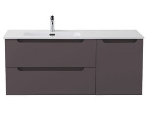 Изображение товара Тумба под раковину BelBagno ETNA-1200-2C-1A-SO-GSO-L, 120 см, подвесная, левосторонняя, темно-серая матовая