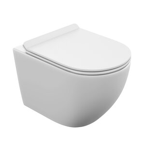 Изображение товара Подвесной унитаз Cersanit Brasko Vortex dpl eo slim 68915, безободковый, сиденье микролифт, белый
