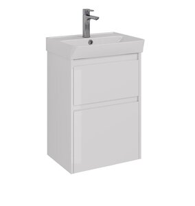 Изображение товара Тумба под раковину Lemark Combi LM03C50T, 50 см, подвесная/напольная, белый глянец Изображение товара Тумба под раковину Lemark Combi LM03C50T, 50 см, подвесная/напольная, белый глянец