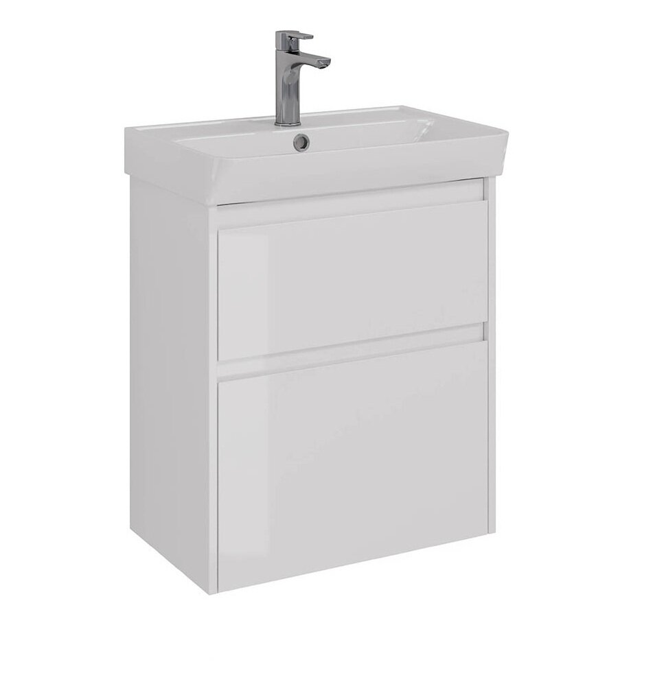 Изображение товара Тумба под раковину Lemark Комби/Combi LM03C60T, 60 см, подвесная/напольная, белый глянец