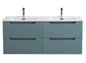 Изображение товара Тумба под сдвоенную раковину BelBagno ETNA-1200-4C-SO-2-AO, 120 см, подвесная, голубая матовая