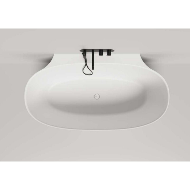 Изображение товара Ванна Salini Alda Wall 101915G, 170 х 90 см, из искусственного камня S-Sense, с донным клапаном, цвет белый Изображение товара Ванна Salini Alda Wall 101915G, 170 х 90 см, из искусственного камня S-Sense, с донным клапаном, цвет белый