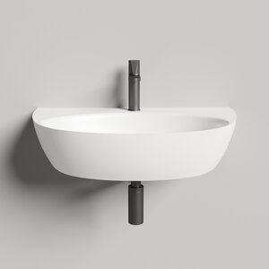 Изображение товара Раковина Salini Alda 140323MF, 70 см, из искусственного камня S-Stone, цвет белый матовый, покраска по RAL полностью