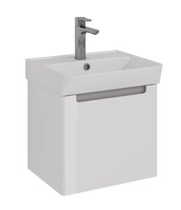 Изображение товара Тумба под раковину Lemark Buno mini LM05BM45T, 45 см, подвесная, белый глянец/серый матовый