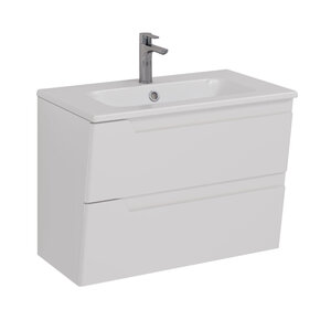 Изображение товара Тумба под раковину Lemark Miano LM06M80T, 80 см, подвесная, белый глянец