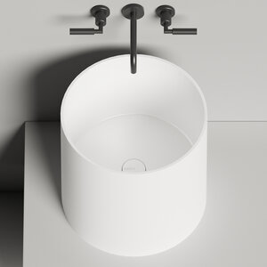 Изображение товара Раковина Salini Armonia 130118GF, 45 см, из искусственного камня S-Sense, цвет белый, покраска по RAL полностью Изображение товара Раковина Salini Armonia 130118GF, 45 см, из искусственного камня S-Sense, цвет белый, покраска по RAL полностью