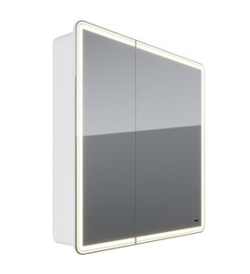 Изображение товара Зеркальный шкаф Lemark Element LM80ZS-E, 80 см, LED-подсветка, с розеткой, белый матовый