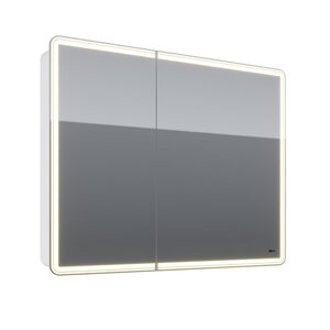 Изображение товара Зеркальный шкаф Lemark Element LM100ZS-E, 100 см, LED-подсветка, с розеткой, белый матовый