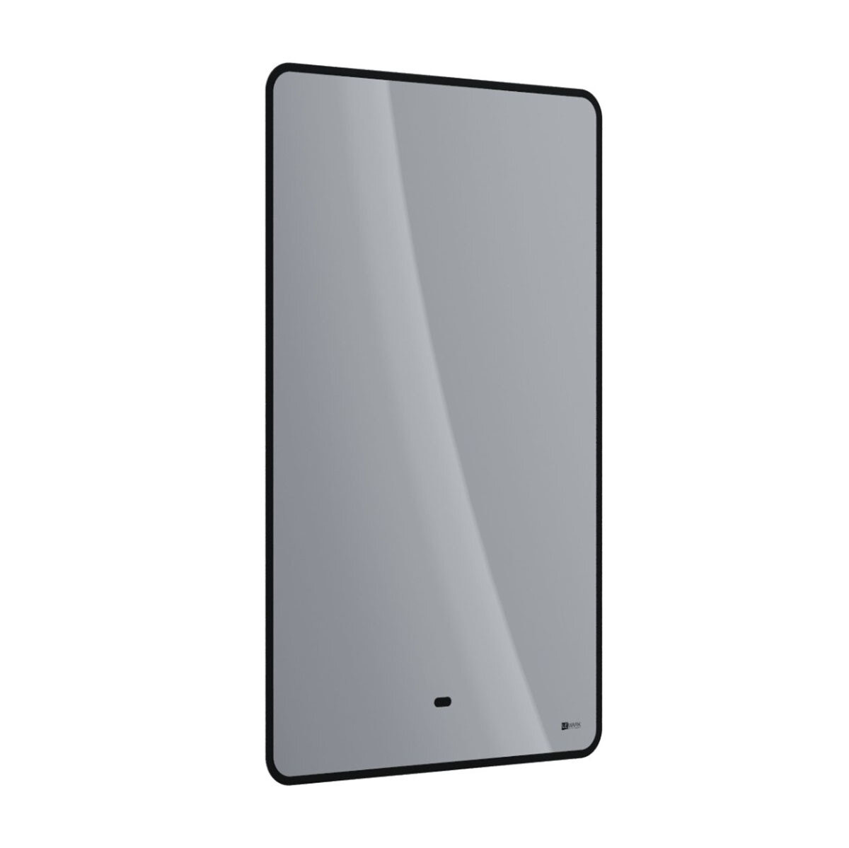 Изображение товара Зеркало Lemark Миоблэк LM45ZM-black, 45 х 80 см, LED-подсветка, сенсорный выключатель, с подогревом, черное