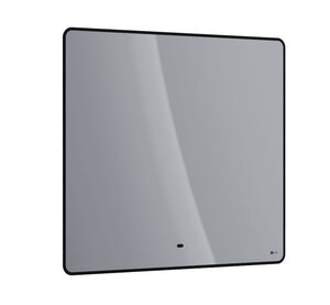 Изображение товара Зеркало Lemark Миоблэк LM100ZM-black, 100 х 80 см, LED-подсветка, сенсорный выключатель, с подогревом, черное