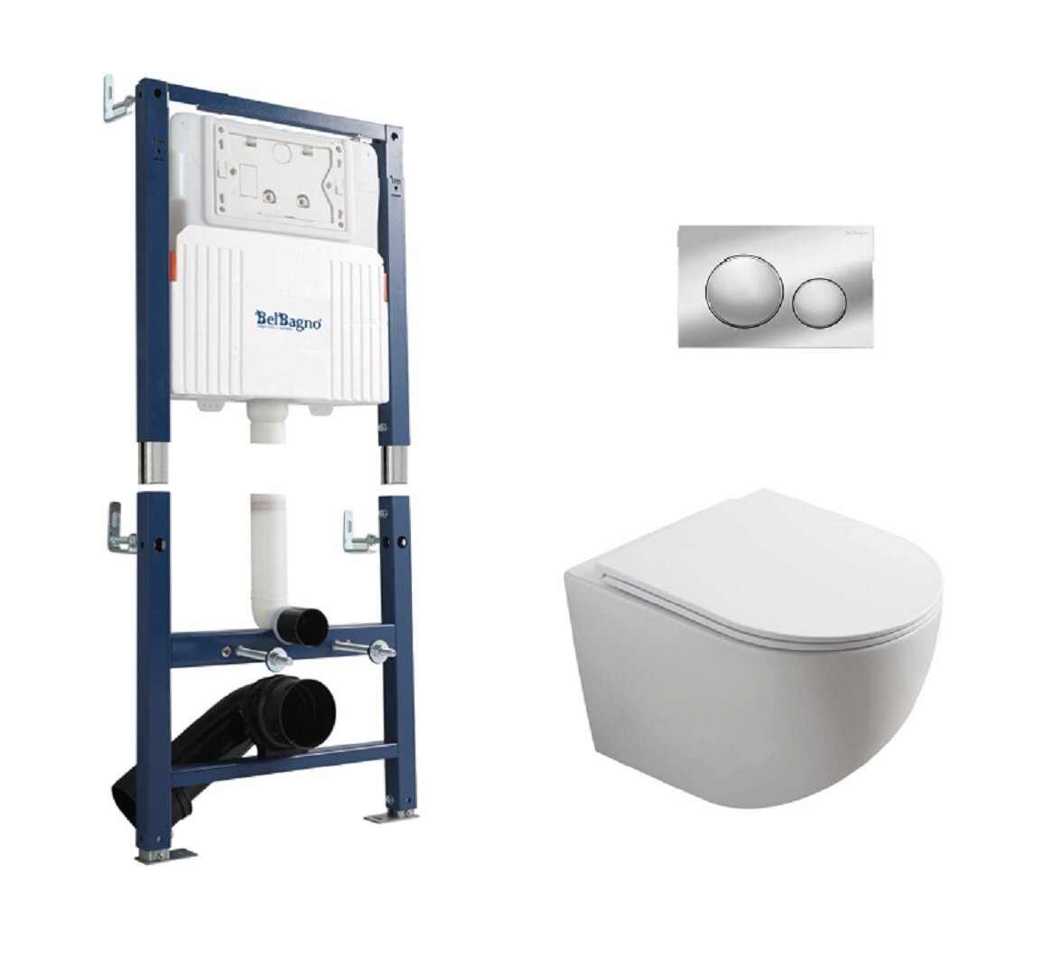 Изображение товара Подвесной безободковый унитаз BelBagno MARINO-TOR 2.0 с тихим смывом