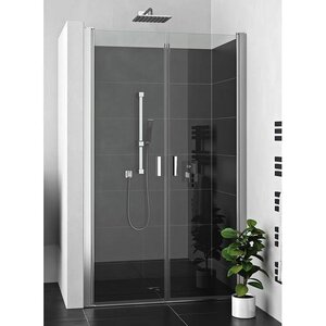 Изображение товара Душевая дверь Roth Limaya LZCN2/1000 распашная алюминиевая 970-1020 мм 1956 мм