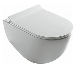 Изображение товара Подвесной унитаз Galassia Dream 7317 безободковый белый горизонтальный выпуск