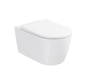 Изображение товара Подвесной безободковый унитаз VitrA Metropole Round 7910B003-6429, безободковый, с сиденьем микролифт, белый