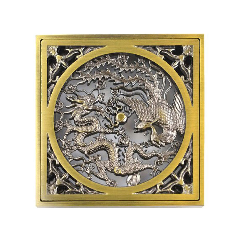 Изображение товара Решетка Bronze de Luxe Дракон 10 х 10 см бронза