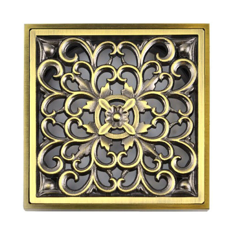 Изображение товара Решетка Bronze de Luxe Узоры 10 х 10 см бронза перфорированная для трапа