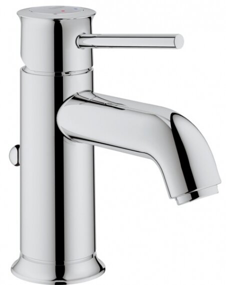 Изображение товара Смеситель для раковины Grohe BauClassic, 23161000, с донным клапаном, хром