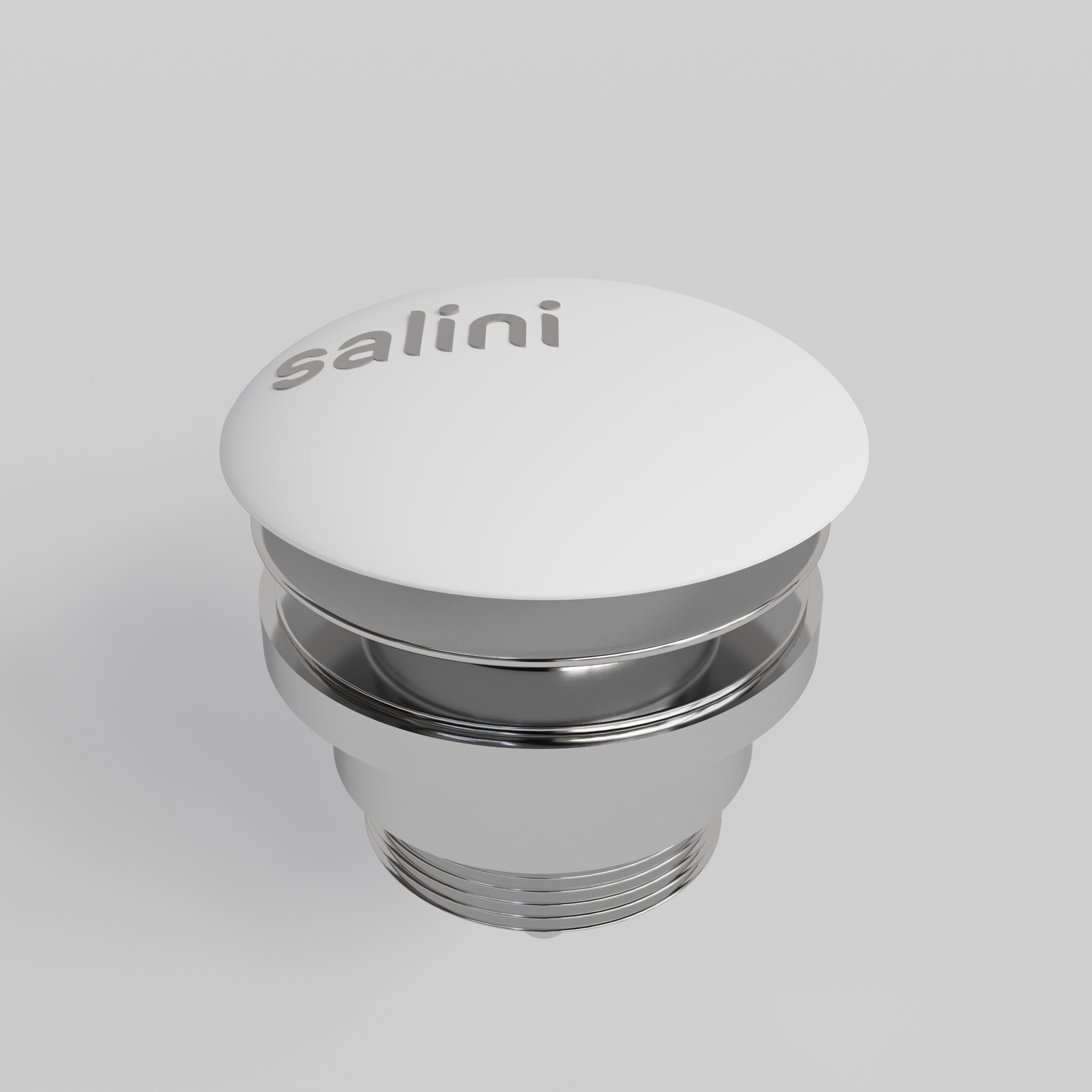 Изображение товара Донный клапан Salini D 601 для раковины с белым покрытием и скрытым монтажом