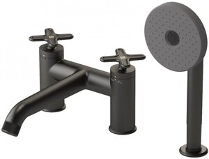 Изображение товара Смеситель Jacob Delafon Nouvelle Vague E78343-BLV для ванны и душа, на три отверстия, цвет черный матовый