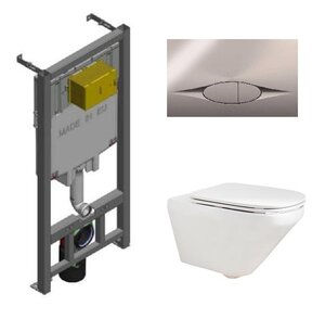 Изображение товара Инсталляция Jacob Delafon с унитазом Jacob Delafon Modern Life E77725-0, сиденье микролифт клавиша хром, комплект 302531