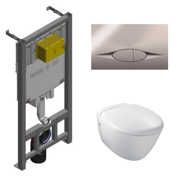 Изображение товара Комплект инсталляции Jacob Delafon Presquile с унитазом и сиденьем микролифт