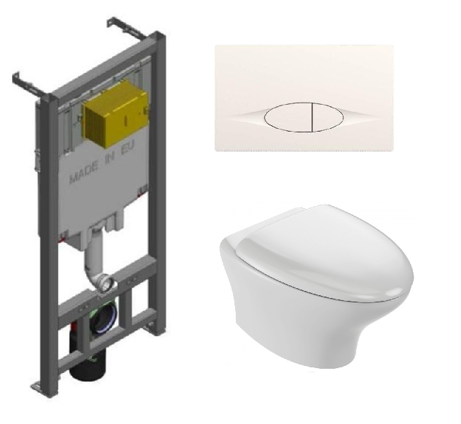 Изображение товара Инсталляция Jacob Delafon с унитазом Nouvelle Vague EDJ102-00 белый