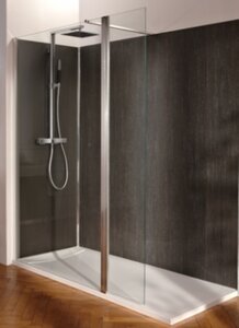 Изображение товара Душевой уголок Jacob Delafon Contra, 129 см, профиль хром, стекло прозрачное, E22WP90-GA/E22WP40-GA