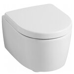 Подвесной унитаз Geberit iCon 204060000 безободковый, с крышкой iCon 574950000 Slim с микролифтом (выставочный образец, отсутствует упаковка) - фото 1